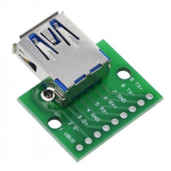 USB 3.0 A samice zásuvka breakout redukce DIP (2.54mm)