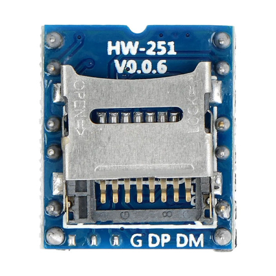 Zvukový modul WTV020-SD-16P s podporou SD karty (MP3/AD4/WAV)