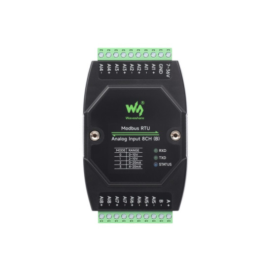 Waveshare Modbus RTU průmyslový analogový vstupní modul 8CH (B) 0-10V