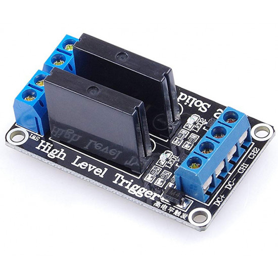 Elektronické SSR relé modul dvoukanálový 5V (240VAC/2A)