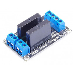 Elektronické SSR relé modul dvoukanálový 5V (240VAC/2A)