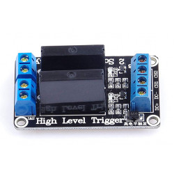 Elektronické SSR relé modul dvoukanálový 5V (240VAC/2A)