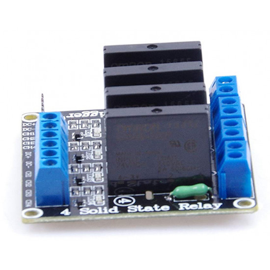Elektronické SSR relé modul čtyřkanálový 5V (240VAC/2A)