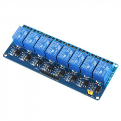Relé modul osmikanálový 5V (250VAC/30VDC 10A)
