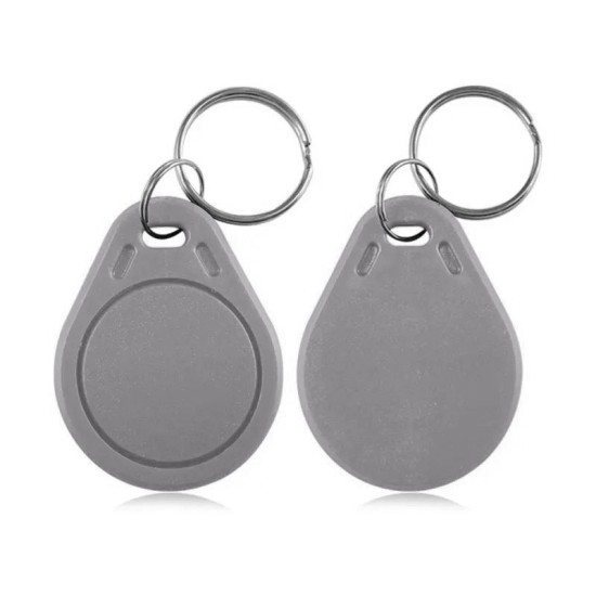 RFID NFC čip S50 13.56MHz klíčenka šedá