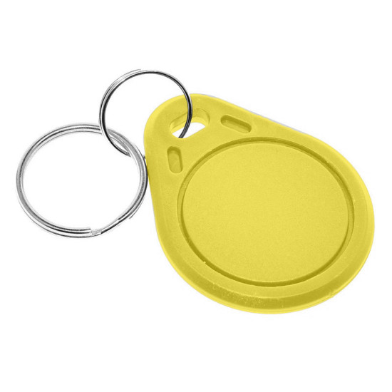 RFID NFC čip S50 13.56MHz klíčenka žlutá