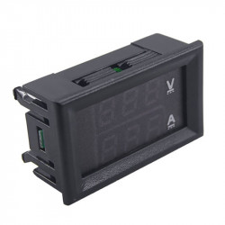 Digitální voltmetr a ampérmetr do panelu LED (0V-100V / 10A)