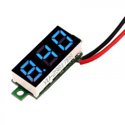 Digitální voltmetr LED modrý miniaturní (2.5V-30V)