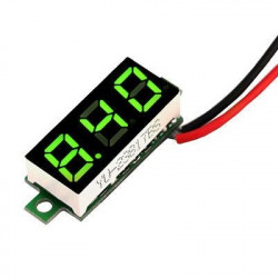 Digitální voltmetr LED zelený miniaturní (3.5V-30V)