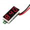 Digitální voltmetr LED červený miniaturní (2.5V-30V)