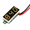 Digitální voltmetr LED žlutý miniaturní (2.5V-30V)