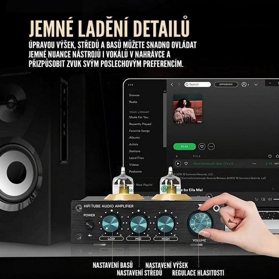 Lampový stereo předzesilovač MiLESEEY JAN5654 HiFi