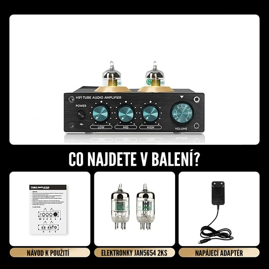 Lampový stereo předzesilovač MiLESEEY JAN5654 HiFi