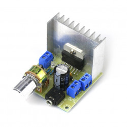 Dvoukanálový stereo zesilovač FE-9720B s TDA7297 a regulací hlasitosti (2x15W, třída AB)
