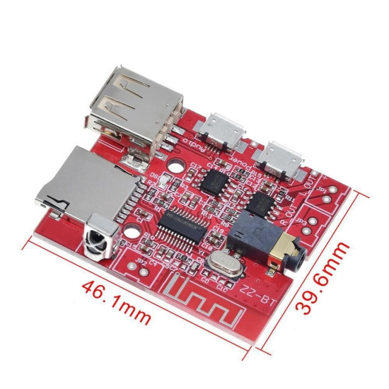 Bluetooth 4.1 audio modul s USB, uSD a zesilovačem 2x3W