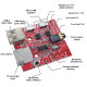 Bluetooth 4.1 audio modul s USB, uSD a zesilovačem 2x3W