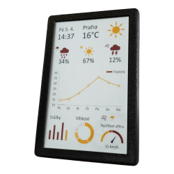 SVERIO PaperBoard čtyřbarevný 7.5" GDEM075F52 s černým rámečkem