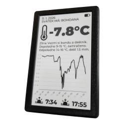 SVERIO PaperBoard černobílý 7.5" GDEY075T7 s černým rámečkem
