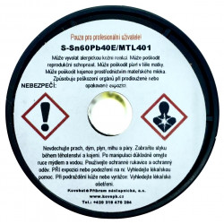 Olovnatá pájka Kovohutě Příbram 1.0mm 100g (Sn60Pb40)