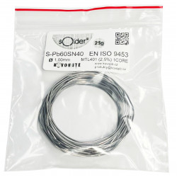 Olovnatá pájka Kovohutě Příbram 1.0mm 25g (Pb60Sn40)