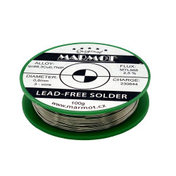 Bezolovnatá pájka MARMOT MTL 568 0.8mm 100g (Sn99.3Cu0.7NiP)