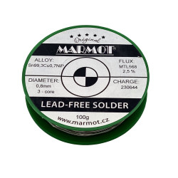 Bezolovnatá pájka MARMOT MTL 568 0.8mm 100g (Sn99.3Cu0.7NiP)