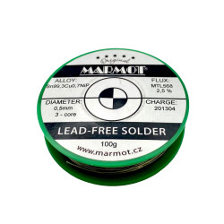 Bezolovnatá pájka MARMOT MTL 568 0.5mm 100g (Sn99.3Cu0.7NiP)