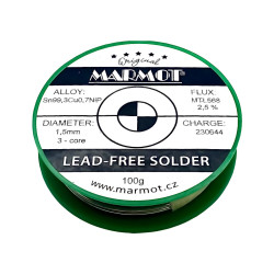 Bezolovnatá pájka MARMOT MTL 568 1.5mm 100g (Sn99.3Cu0.7NiP)