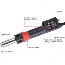 Horkovzdušná páječka JCD-8208 750W (100-480°C) 