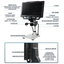 Digitální mikroskop BEST BST-X9 10–1600x s 9" LCD displejem