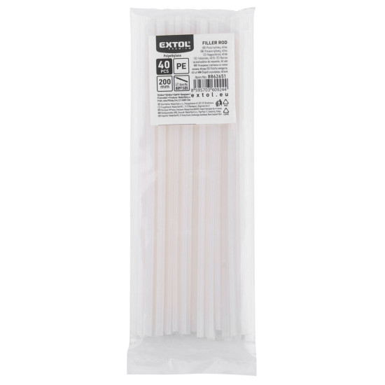 Plnicí tyčinky PE 200mm 40ks EXTOL PREMIUM