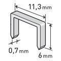Spony 6mm, 11.3x0.52x0.70mm EXTOL PREMIUM - balení 1000ks