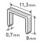 Spony 8mm, 11.3x0.52x0.70mm EXTOL PREMIUM - balení 1000ks
