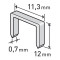 Spony 12mm, 11.3x0.52x0.70mm EXTOL PREMIUM - balení 1000ks