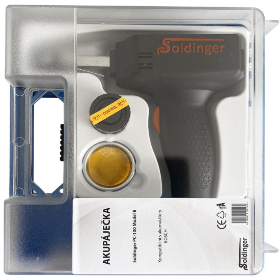 Transformátorová aku páječka Soldinger PC-100 pro akumulátory Bosch v kufříku