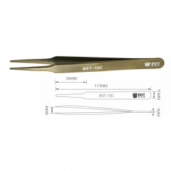 Pinzeta antistatická BST-13C - rovná plochá