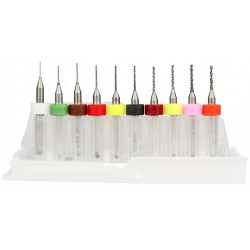 Sada mini vrtáků na plošné spoje (10ks, 0.3mm-1.2mm) 