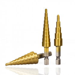 Sada stupňovitých kuželových vrtáků XCAN 3-12mm, 4-12mm, 4-20mm