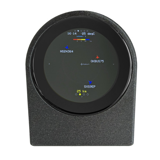 MeteoPlaneRadar - meteoradar a radar letadel (sestavená sada, Galaxy Black)