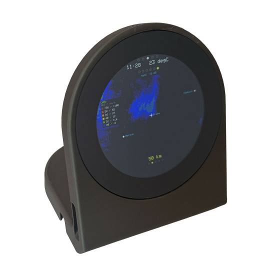 MeteoPlaneRadar - meteoradar a radar letadel 2.8" (sestavená sada, Mystic Green)