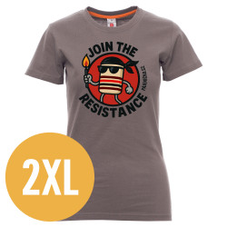 Tričko JOIN THE RESISTANCE - Steel Gray, dámské, 2XL