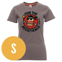 Tričko JOIN THE RESISTANCE - Steel Gray, dámské, S