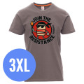 Tričko JOIN THE RESISTANCE - Steel Gray, pánské, 3XL