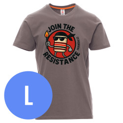 Tričko JOIN THE RESISTANCE - Steel Gray, pánské, L