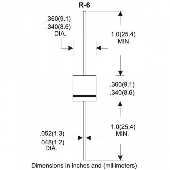 Dioda 10A10 GOODWORK (R6) 1000V/10A