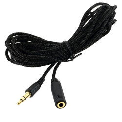 Prodlužovací audio kabel 3.5mm stereo 5m opletený