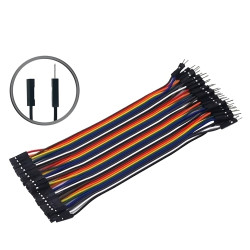 Barevný DuPont Kabel M-F (samec samice) 15cm 40ks