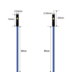 Barevný silikonový DuPont Kabel M-F (samec samice) 30cm 10ks