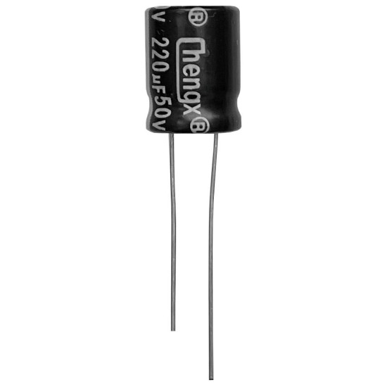 Elektrolytický kondenzátor ChengX 220uF/50V 10x13mm 20%