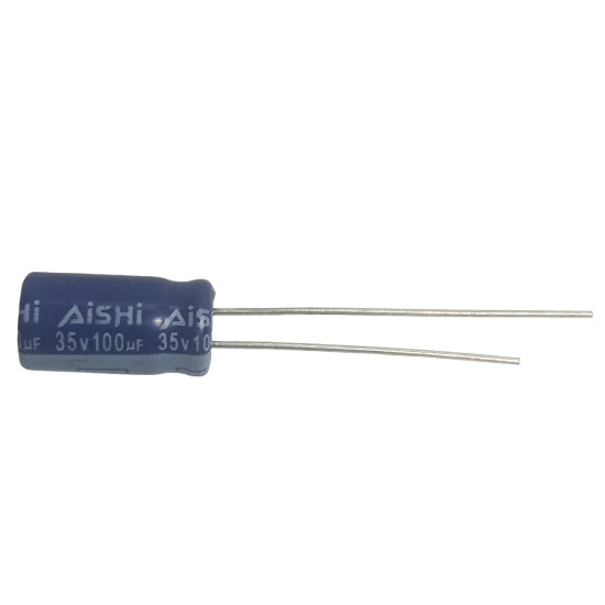 Elektrolytický kondenzátor AISHI 100uF/35V 6.3x12mm 20%